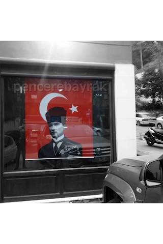 Atatürklü Stor Perde 150X200CM Özel Kumaşa Baskılı