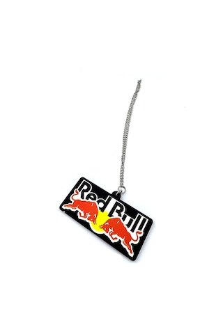 Araba Ayna Süsü Çift Taraflı Red Bull - Pleksi Çift Taraflı Red Bull Zincirli Model