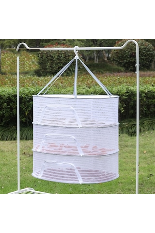 50 X 70 Cm Katlanabilir Kurutma Balıkçılık Sebzeler Balık Ağı Asılı Giysiler Kurutma Depolama Rafı, Spec: 3 Katmanlar Çok Renkli