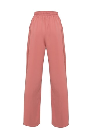 Quzu Beli Lastikli Bol Paça Pantolon Pudra