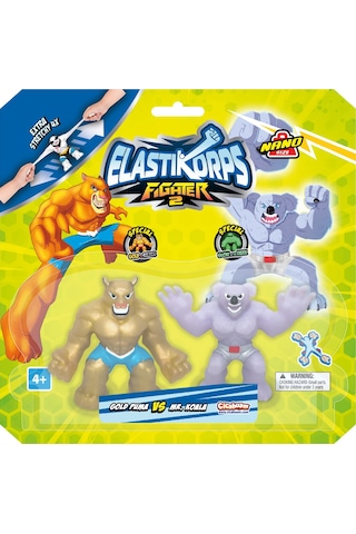 Elastikorps Fighters İkili Paket 7 Cm Gold Puma Vs Mr. Koala Goojitzu