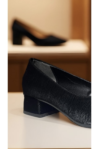 Altın Pabuç Kadın Topuklu Ayakkabı - Siyah Stiletto, Yumuşak İç Tabanlı Rahat Model Siyah