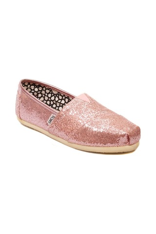 Toms Bayan Espadril Pink Glitter Pembe