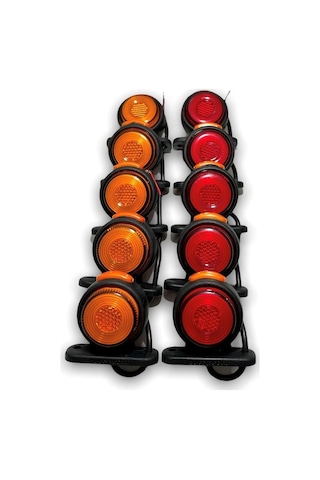 Ahmet Otomotiv 10 Adet Neon Mini Takoz Sarı-kırmızı 12v-24v