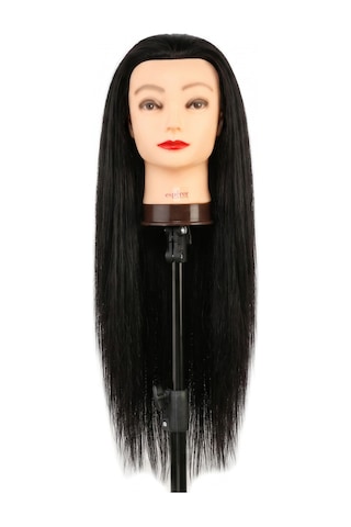 Kuaför Eğitim Mankeni / Yaki + Masa Aparatı / Siyah - Wugt-898383 Çok Renkli