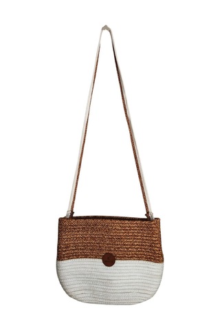 Nakkaş Home Collection Jüt Çanta Kadın Hasır Çanta, Plaj Çantası, Omuz Ve Günlük Kullanım Çantası-kahve/krem 25x23 Cm Kahve-beyaz