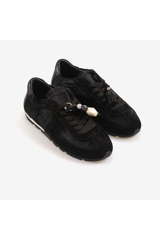 Hawen Angels Kadın Deri Spor & Sneaker Kauçuk Taban Günlük Ayakkabı 585 siyah