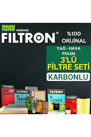 Toyota Corolla Uyumlu 1.33 Mann Filtron Filtre Bakım Seti 2009-2018