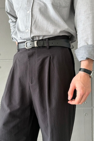 Erkek Baggy Fit Gabardin Kumaş Pantolon Siyah
