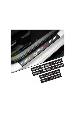 Opel Karbon Kapı Eşiği Koruma Oto Sticker 4 Parça