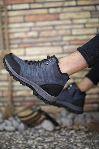 X-Step X6 Lacivert Termal Kürklü Kışlık Erkek Bot Ayakkabı