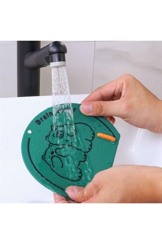 Yeşil Renk 5 Adet Kötü Koku Önleyici Silikon Mat Banyo Mutfak Lavabo Balkon Gider Tıpa Tıkacı Kapağı