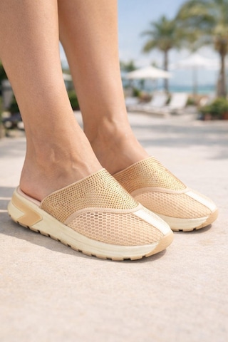 Kadın Günlük Rahat Slip-on Spor Terlik Bej