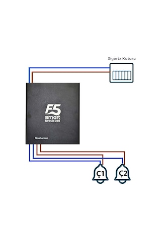 F5 Smart Fabrika Mola Zil Saati Seti İki Çanlı Set
