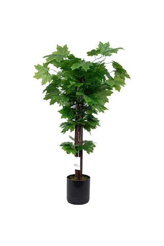 Yapay Çiçekçiniz Çim Detaylı Saksıda 110 Cm Yapay Çınar Ağacı