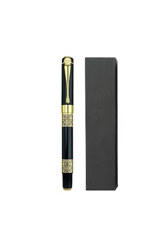 Gold Desen İşlemeli Kutulu Metal Roller Kalem - Fc956s