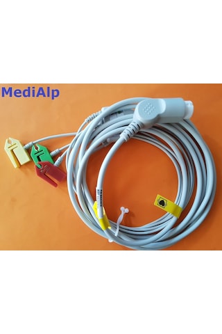 Philips Ekg Kablosu 12 Pinli Soket. 3 Leadli. Kiskaç Uçlu