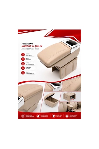 Skoda Octavia 2004-2012 Universal Sürgülü Kolçak - Kol Dayama A+ Premium A+