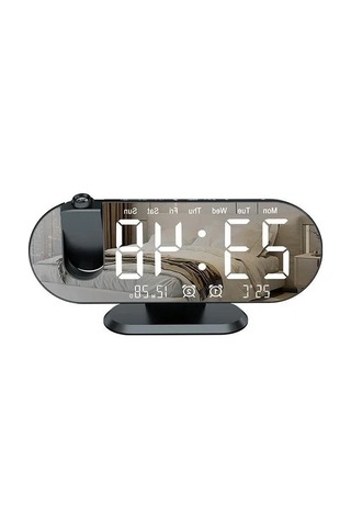 Çift Alarm Dereceli Led Masa Saati, Pratik Kullanım İçin 07 Beyaz