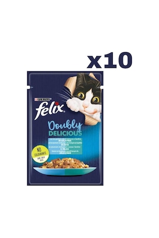Sardalyalı Ve Somonlu Kedi Yaş Mama 10 Adet 1x85gr