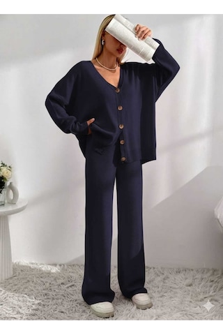 Sayzen Your Shine Basic Hirka Pantolon Alt-üst Takim Sy-2513 Lacivert
