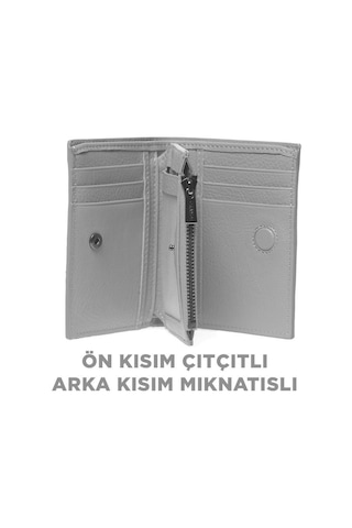Grande Gerçek Deri Unisex Cüzdan Hakiki Deri Küçük Boy Kırmızı