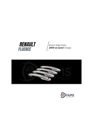 Famsotomotiv Renault Fluence Krom Kapı Kolu 4 Kapı 2010 Üzeri P. Çelik