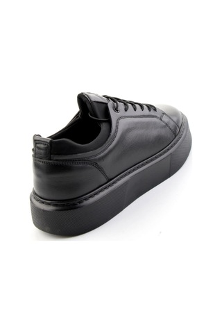 Bambi Siyah Napa Hakiki Deri Erkek Sneaker E01803410843