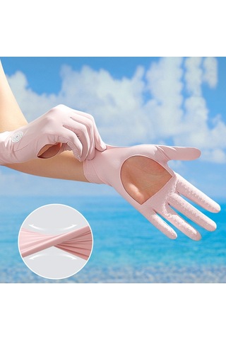 Golovejoy Xg72 1 Çift Bisiklet Soğutma Buz Ipek Eldiven Anti-uv El Koruyucu