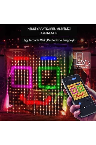 Akıllı Perde Led - Akıllı Işık Deneyimi - Sınırsız Renk Seçeneği - Neon Led Perde Çok Renkli