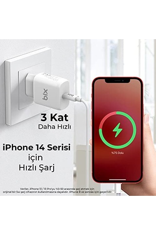 Bx-pd20ta 20w Pd Type-c Hızlı Şarj Adaptörü Huawei Hızlı Şarj Protokolü Destekli, İphone 15 / İphone 15 Pro Max