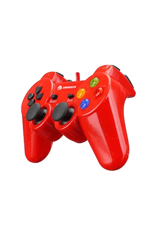 Gamebooster Gb-j101r Kırmızı Kablolu Titreşimli Gamepad Pc Uyumlu