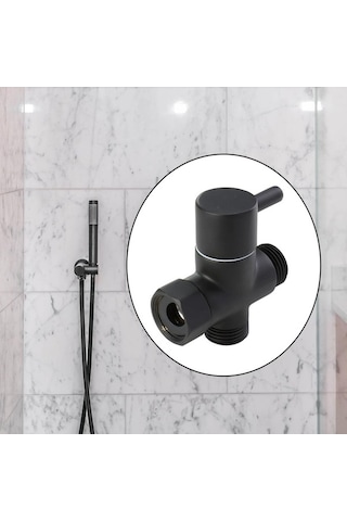 Trendooze Parlatma Yedek T Adaptör Yönlendirme Vanası Konnektörü Siyah Siyah