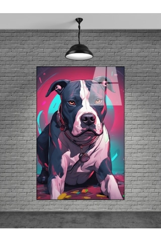 Pitbull Köpeği Cam Tablo Ev Dekorasyon,balkon Dekorasyonu,dekoratif,duvar Tablo,mutfak Tablo