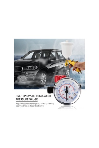 Symbee Hvlp Sprey Hava Basıncı Regülatörü - 1/4" Mini Doğrusal Hava Filtresi Ve Ayıracı - Göstergeli Basınç Kontrol Cihazı