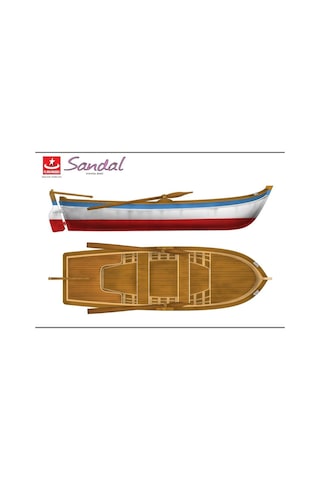 Türk Model 1/12 122 Sandal, Demonte Ahşap Maketi