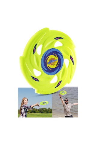 Frisbee Frizbi Fırlatma Diski Disk Atma Oyunu Çocuk Yetişkin Plaj Bahçe Oyuncak 24 cm Neon