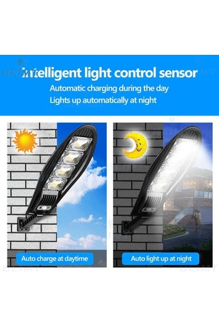10000w Yükseltilmiş 168led Güneş Enerjili Sokak Lambası Açık Su Geçirmez Led Bahçe Duv Ayarlanabilir Açı Solar Bahçe Ayd. 56908046