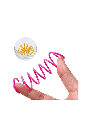 Bakgelal Renkli Spiral Yay Kedi Oyuncağı Seti 4'lü - Esnek Hareketli Eğlenceli Kedi Yay Oyun Seti - 9030911011810