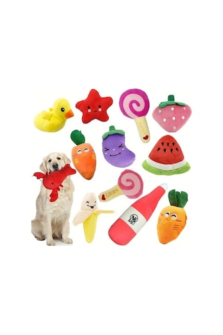 Zyzqstore Pet Diş Çıkarma Oyuncakları, Köpek Çiğnemek İçin Renkli Oyuncaklar Çok Renkli