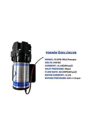 Evora 75 GPD MiNi Pompa Sebil , Slim Ve Tüm Cihazlara Uyumlu