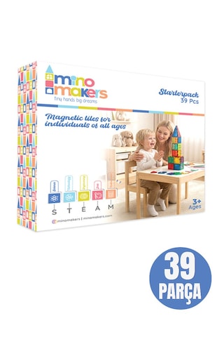 Mino Makers 39 Parça Manyetik Bloklar Mıknatıslı Bloklar Oyuncak