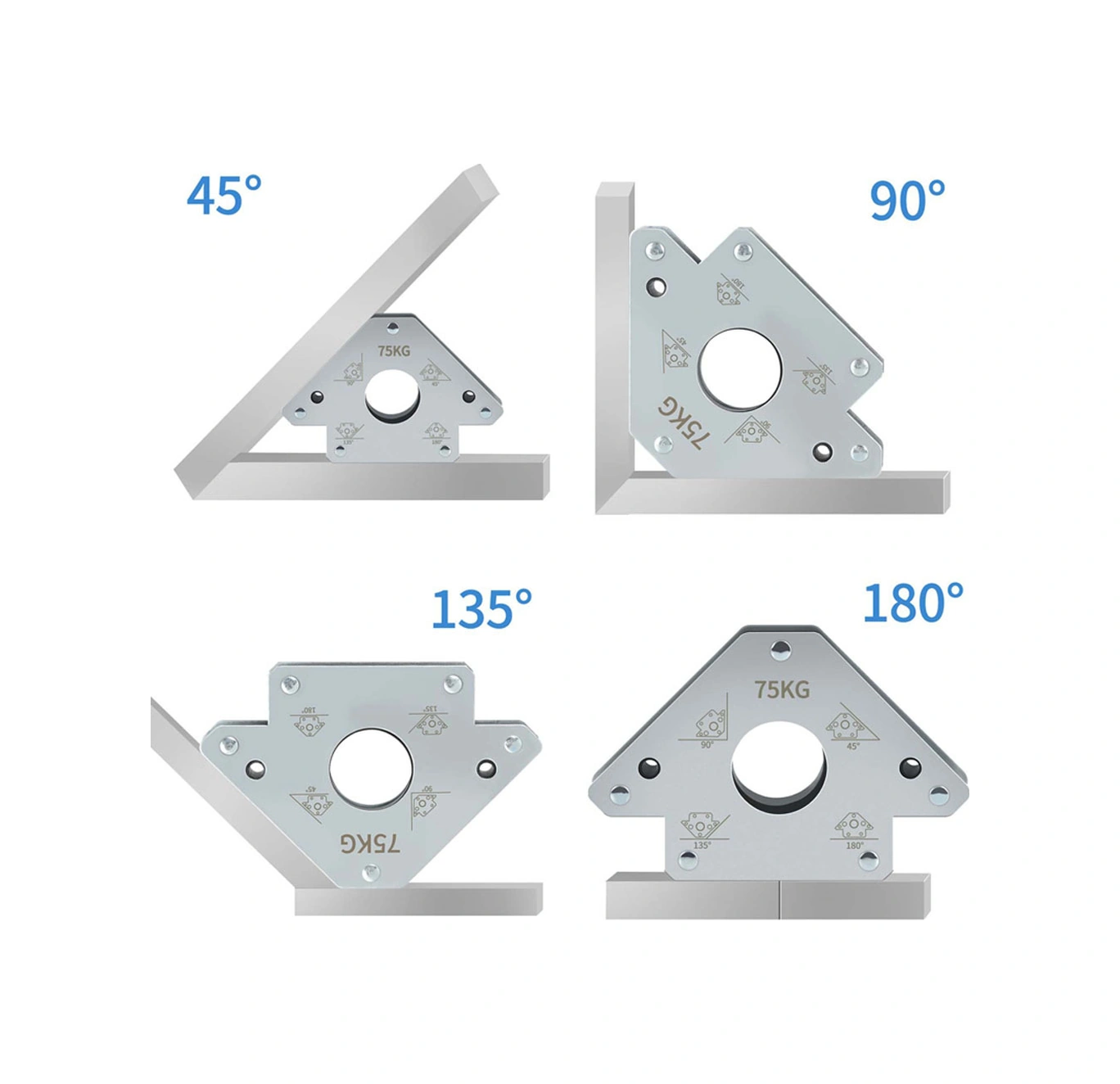 Folinda Metal Manyetik Kaynak Konumlandırıcı, 45 -180 Çok Açı, 25kg Çekim Gücü, Boru Montajı Ve Kaynak İşleri İçin Pratik Yardımcı Araç