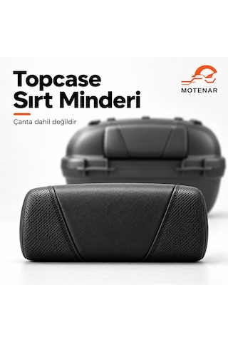 Motenar Topcase Çanta Sırt Dayama Minderi Cırtlı Siyah