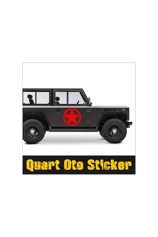 2 Adet Army Star, Askeri Yıldız Off Road Sticker (279882329)