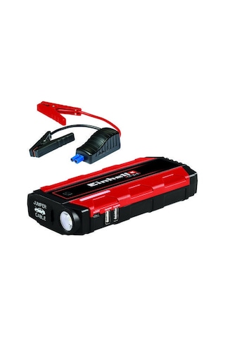 Einhell Akü Şarj İstasyonu – Power Bank CE-JS 8/1 1091511, 12 V, 3 x 2500 mAh, LED, 12 V/200 A, takviye kablosu, 2 x USB