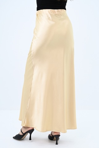 Kadın Dökümlü Saten Etek 6275-24 001