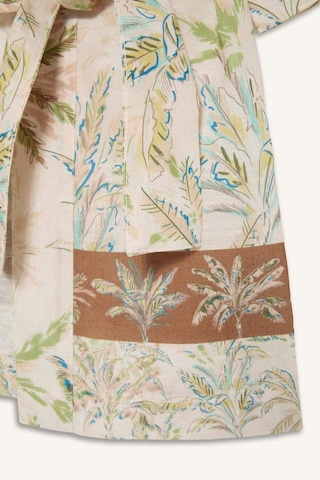 Defacto Regular Fıt Desenli Kuşaklı Kimono D0453ax26sper103 Ekru-er103