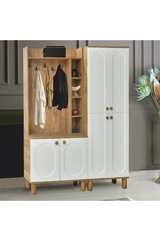 Lidya Portmanto Takımı - Atlantik Çam - Beyaz Atlantik Çam - Beyaz