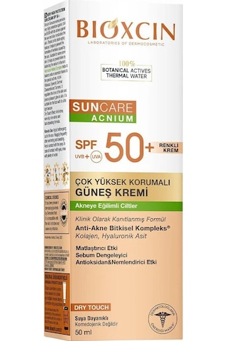 Bioxcin Sun Care Akneye Eğilimli Ciltler İçin Renkli Güneş Kremi SPF50+ 50 ML